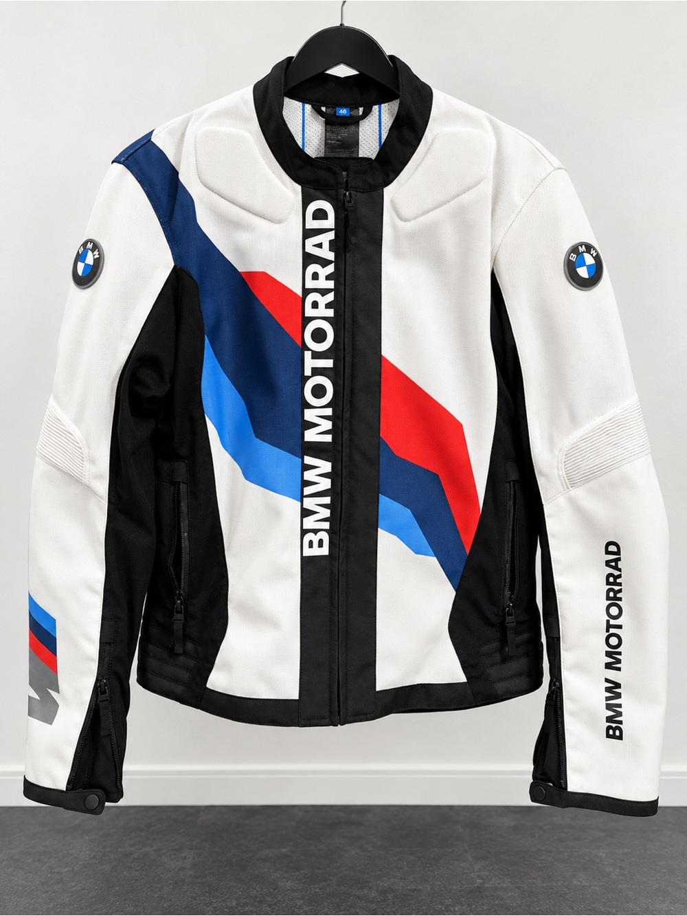 BMW White Racing Jacket with Blue & Red Accents